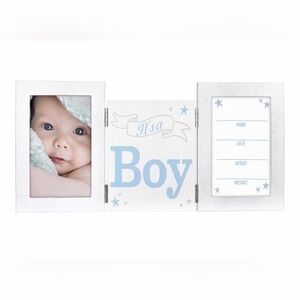 ✨2/$15✨NEW•Tri-Fold Boy Milestone Frame | White | 4x6